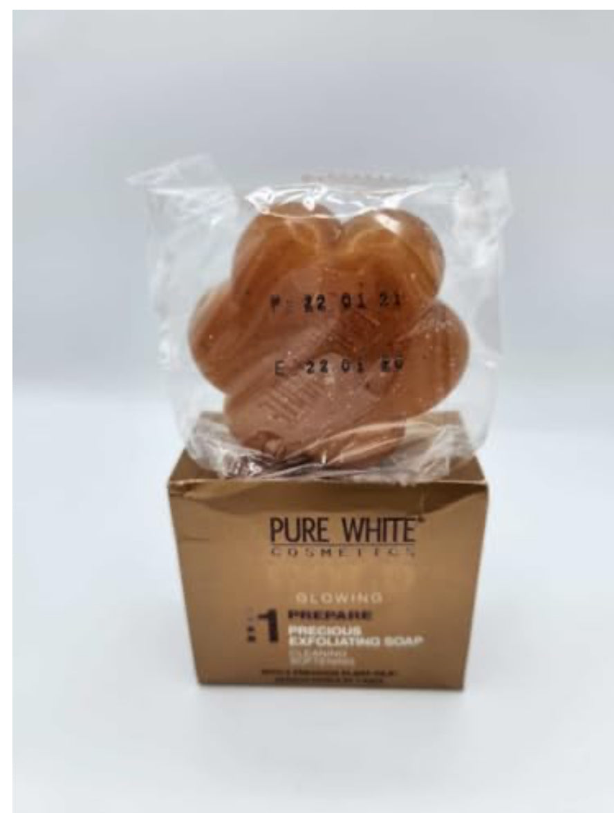 2pcs of pure white Gold Exfoliating soap