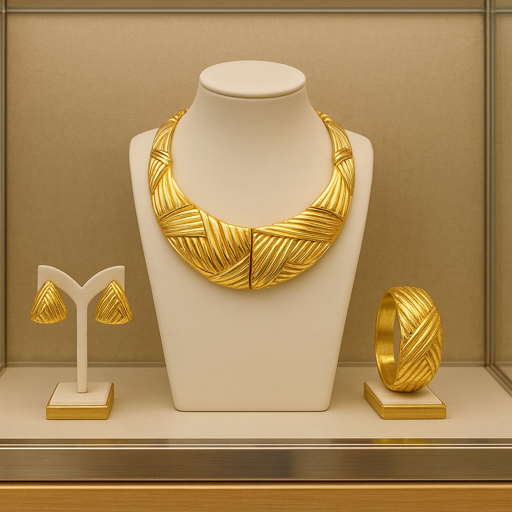 Brazilian gold-plated jewelry set