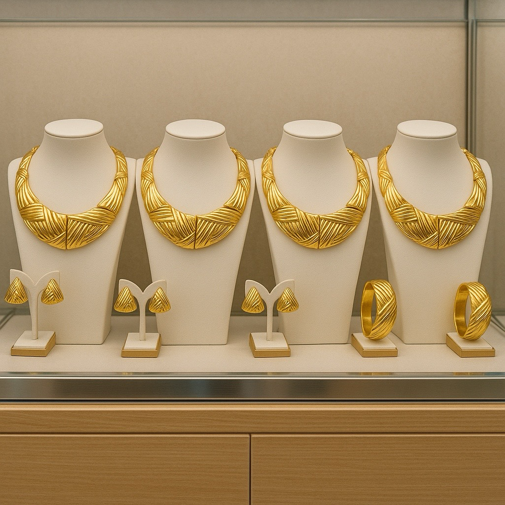 Brazilian gold-plated jewelry set